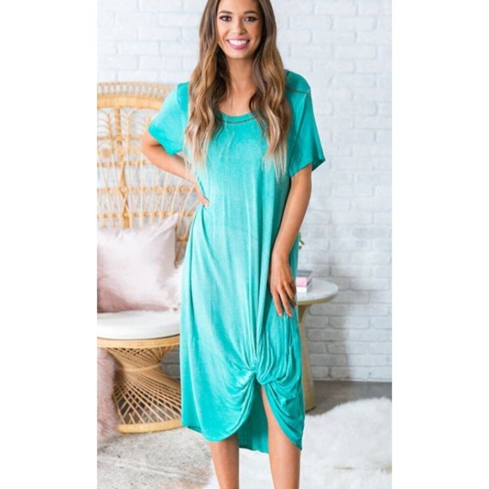Umgee Beach Day Midi Dress in Jade Small